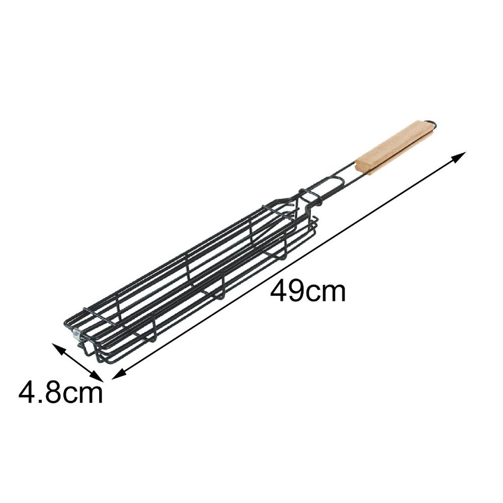 Grilling Basket Bbq Kabob Rack Kebab Stick Rotisserie Skewers Stainless Steel